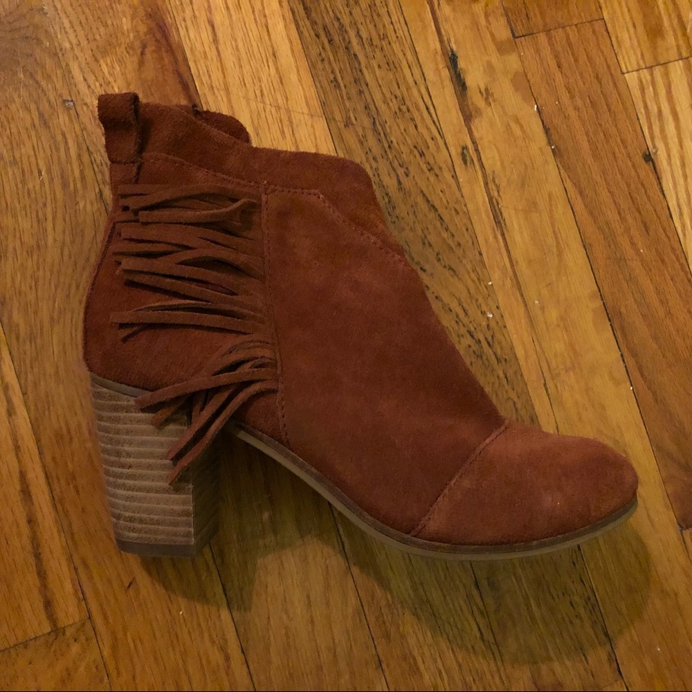Toms Boots High Heel Suede Boho